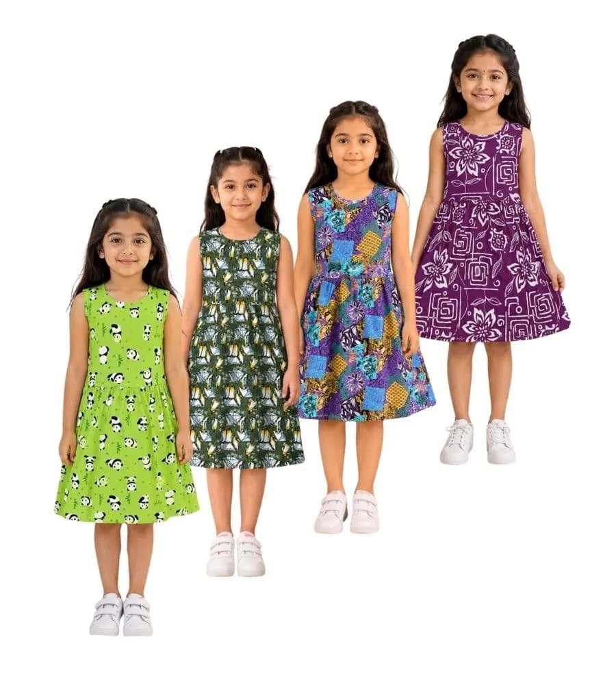 AOP Kids Sleeveless Frock