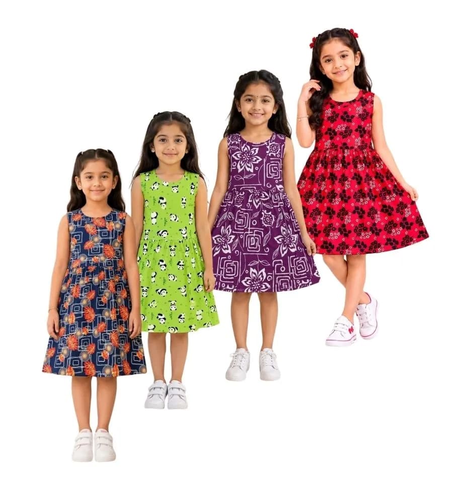 AOP Kids Sleeveless Frock
