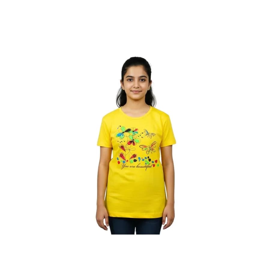Girls T-Shirt (Round neck, Short Sleeve)