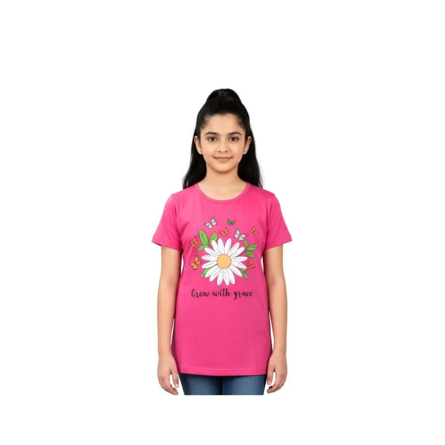 Girls T-Shirt (Round neck, Short Sleeve)