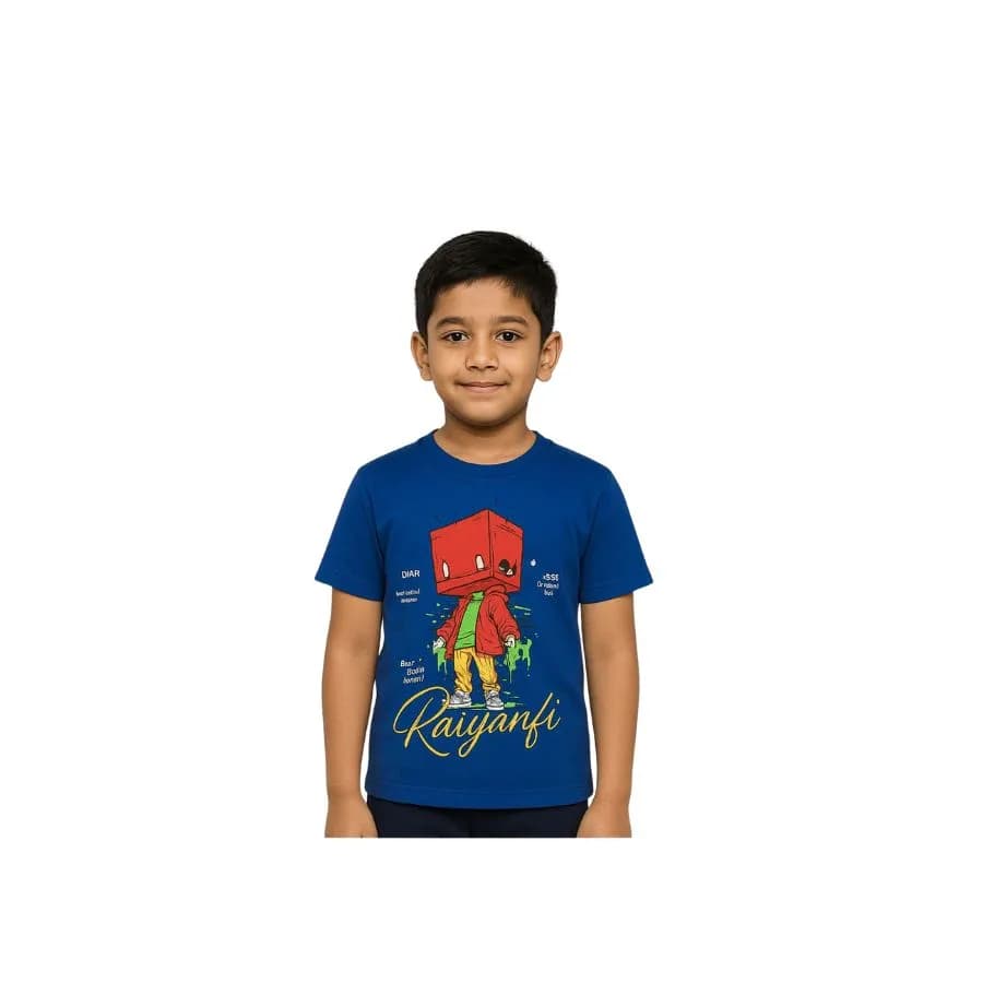 Boys T-Shirt (Rib Neck T-Shirt, Short Sleeve, Regular Length)