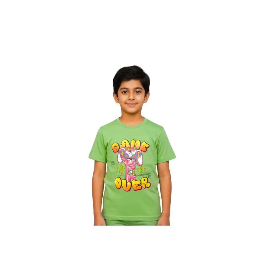 Boys T-Shirt (Rib Neck T-Shirt, Short Sleeve, Regular Length)