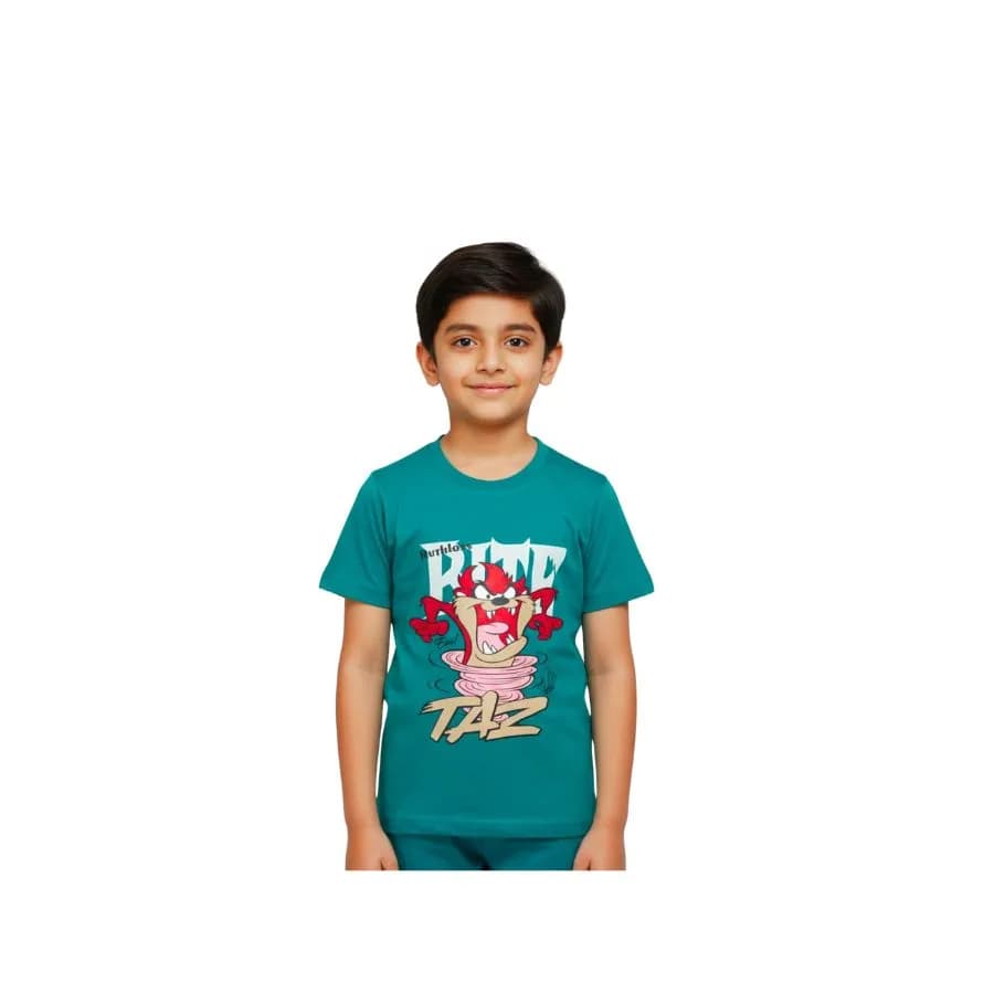 Boys T-Shirt (Rib Neck T-Shirt, Short Sleeve, Regular Length)