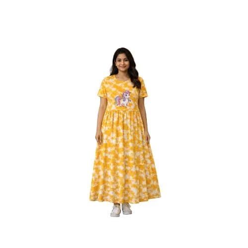 Women's Zipless Feeding Wear Tie & Dye model