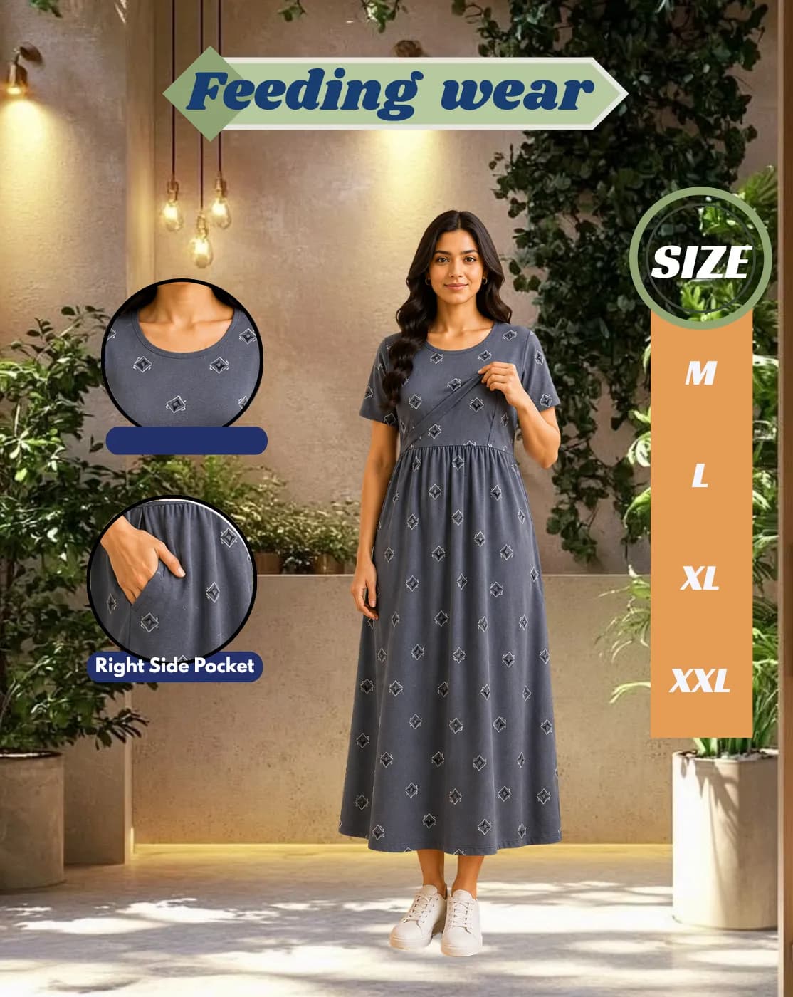 zipless ankle length feeding maternity wear 