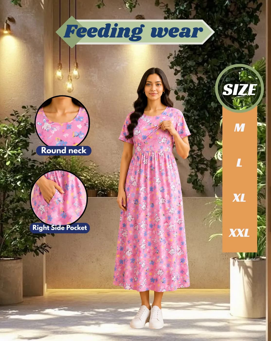 zipless ankle length feeding maternity wear 