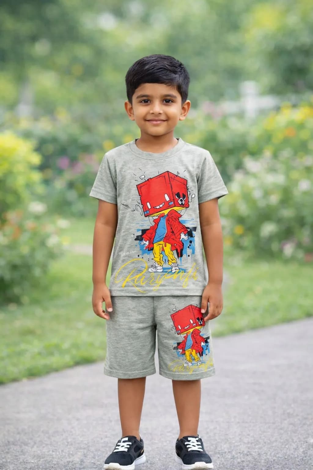 Boys Uniform Set(Same color Top and bottom set,matching prints)