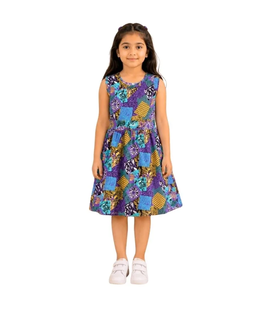 AOP Kids Sleeveless Frock